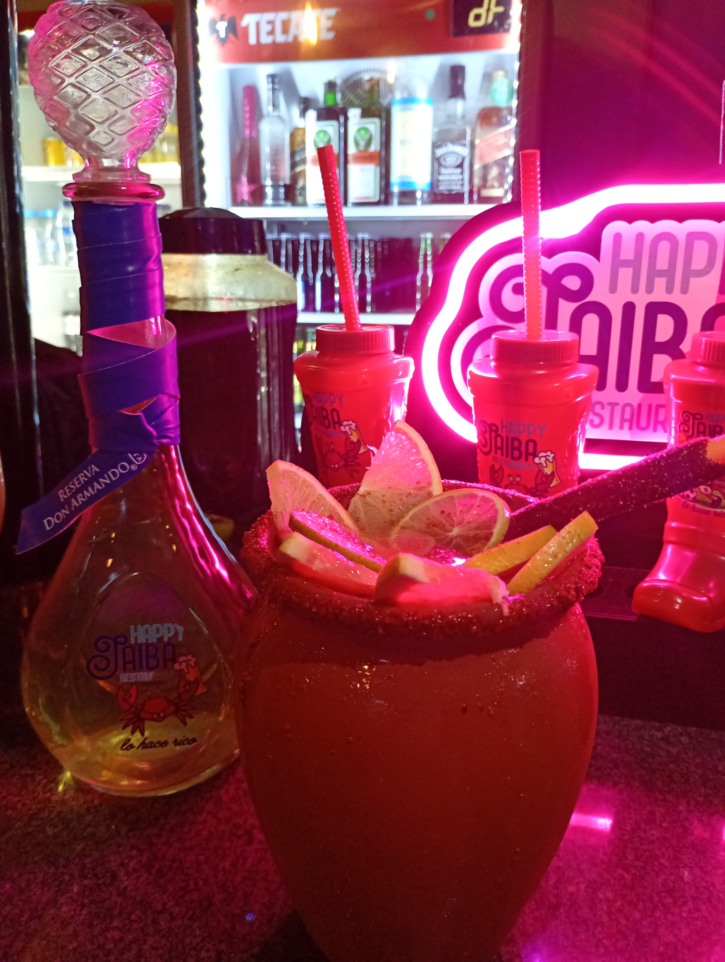 Michelada preparada Happy Jaiba